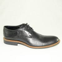 Чёрные кожаные мужские туфли - дерби
