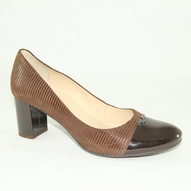 Туфли женские 0309p-242-022 кожа - лак - кожа коричневые