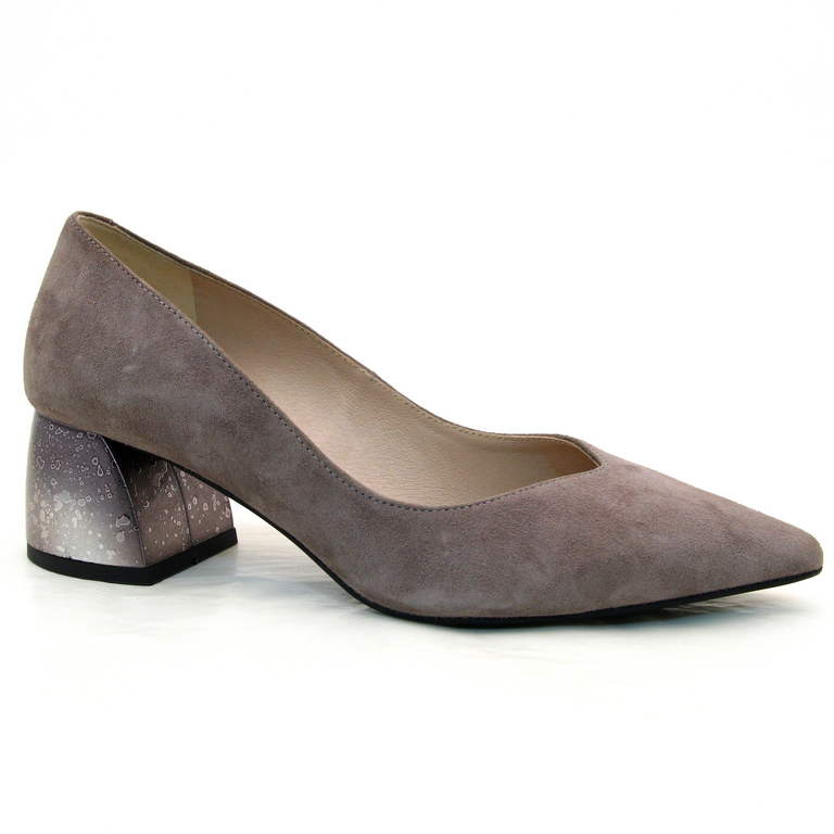 Туфли женские 0382-610-rosa1 замша-кожа серые