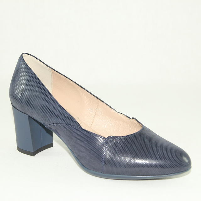 Туфли женские 0619p-350-1 кожа - лак синие