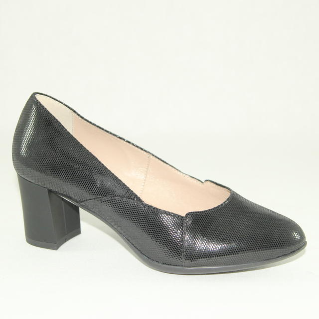 Туфли женские М0619p-381-1 кожа - лак чёрные