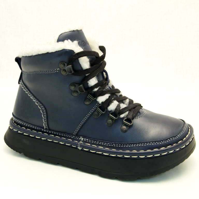 Ботинки Lesta 133-6322-W-30A4-3 кожа-шерсть синие