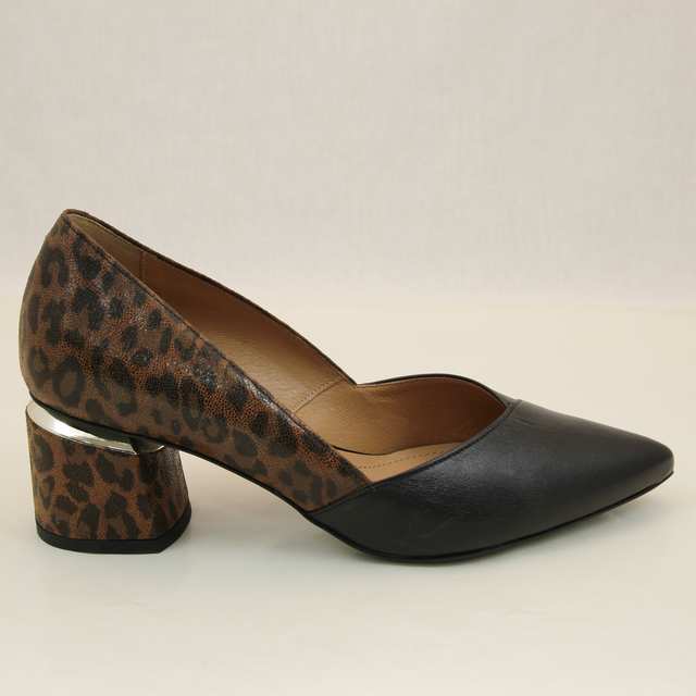 Туфли 2128-CP-1-621 кожа-кожа леопард-черные