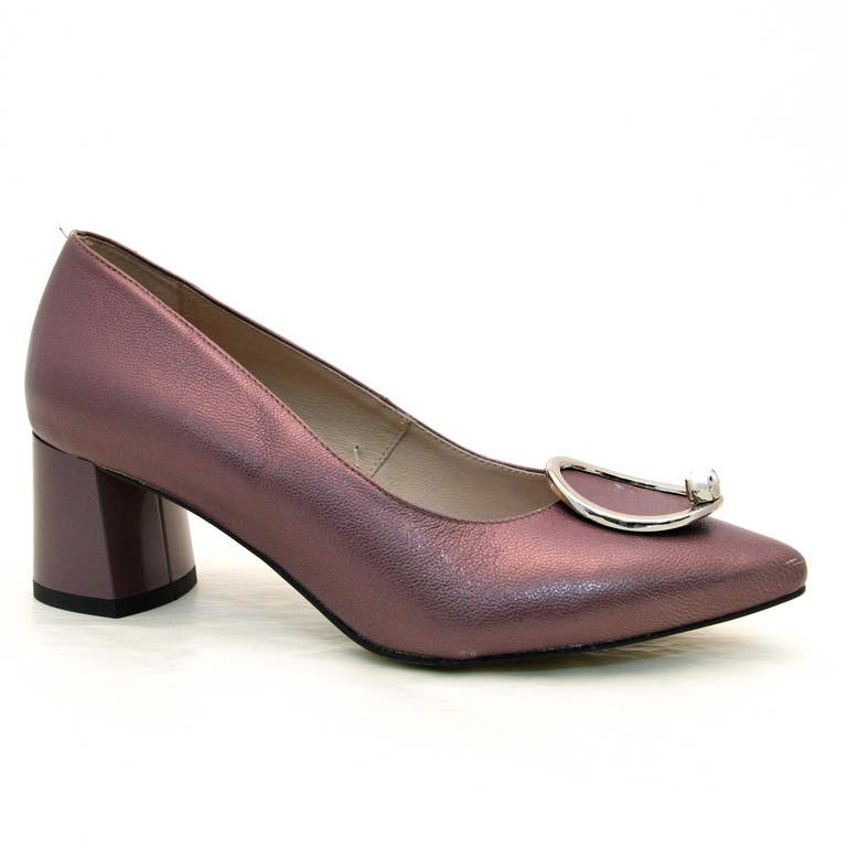 Туфли женские 3250-083 кожа-кожа фиолетовый металлик