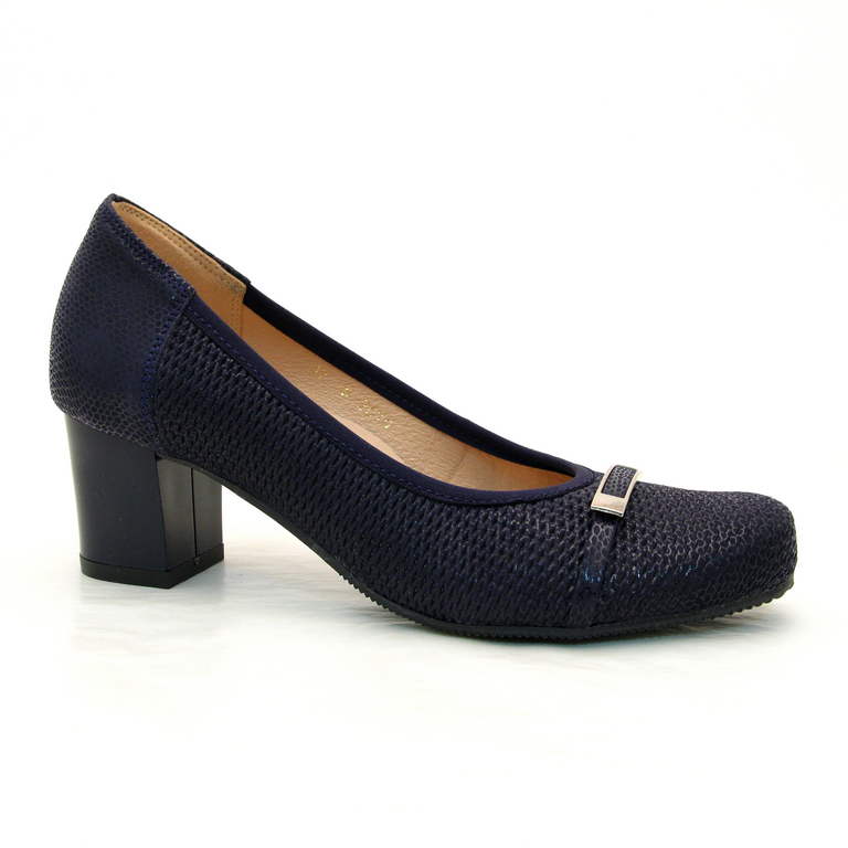 Туфли женские 332W-Granat кожа-кожа синие
