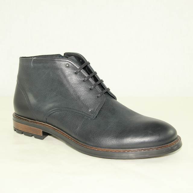 Ботинки 3461-Granat mi-Czarna-4 кожа-байка темно-синий
