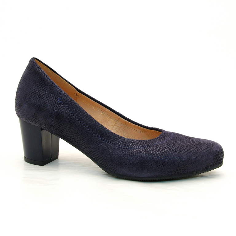 Туфли женские 427-Granat кожа - кожа синие