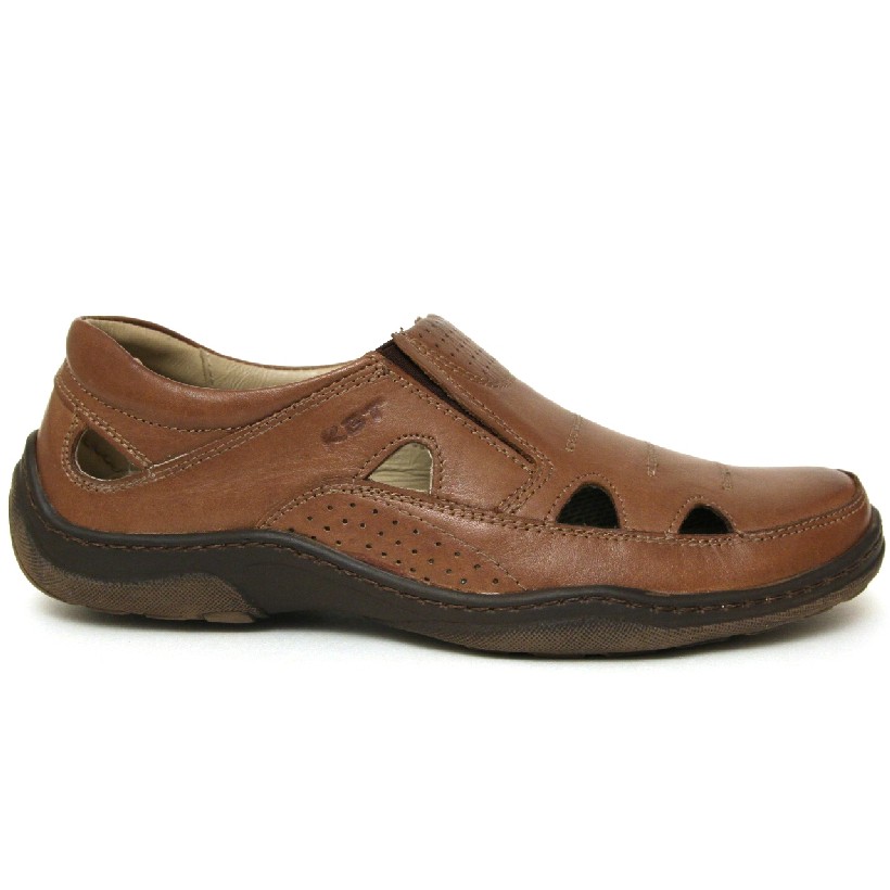 Туфли летние Krisbut М4503-2-light кожа коричневые