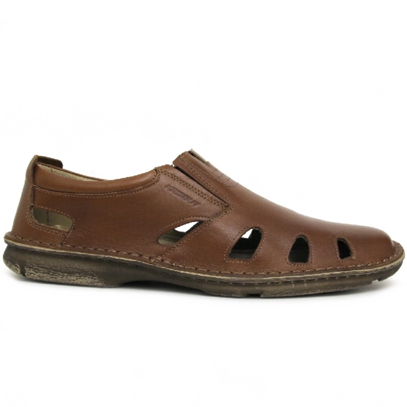 Туфли летние Krisbut R4595-2-1 кожа-кожа коричневые