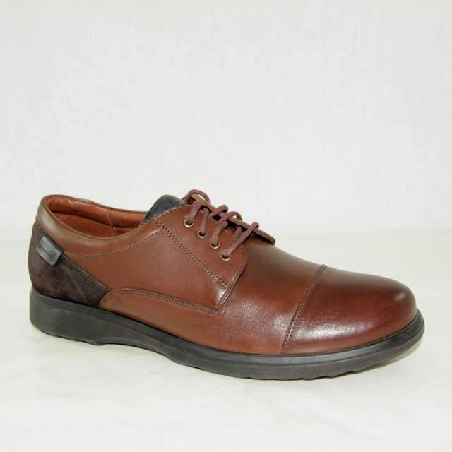 Туфли мужские 4960-3-1 кожа - кожа коричневые