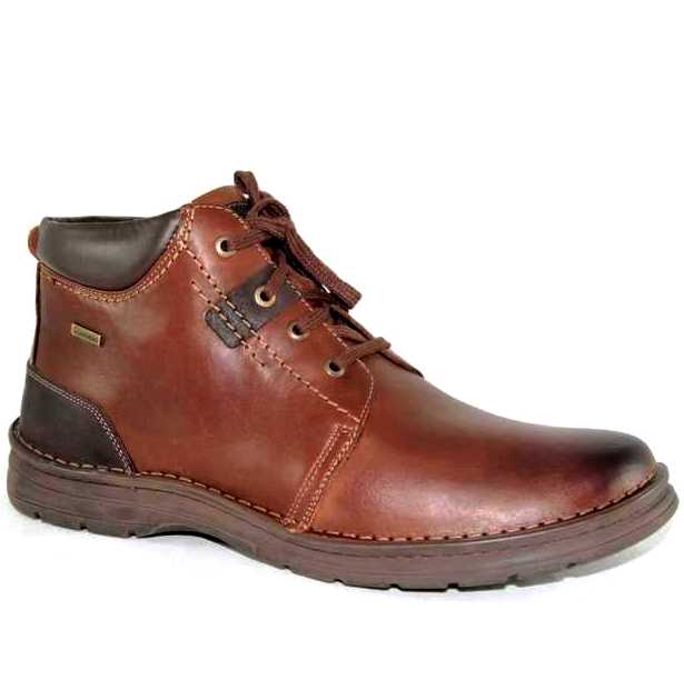 Ботинки R6233-5-2 кожа-мех коричневые