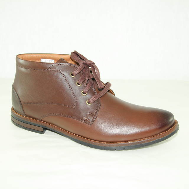 Мужские ботинки Krisbut 6318b-5-7 кожа-байка коричневые