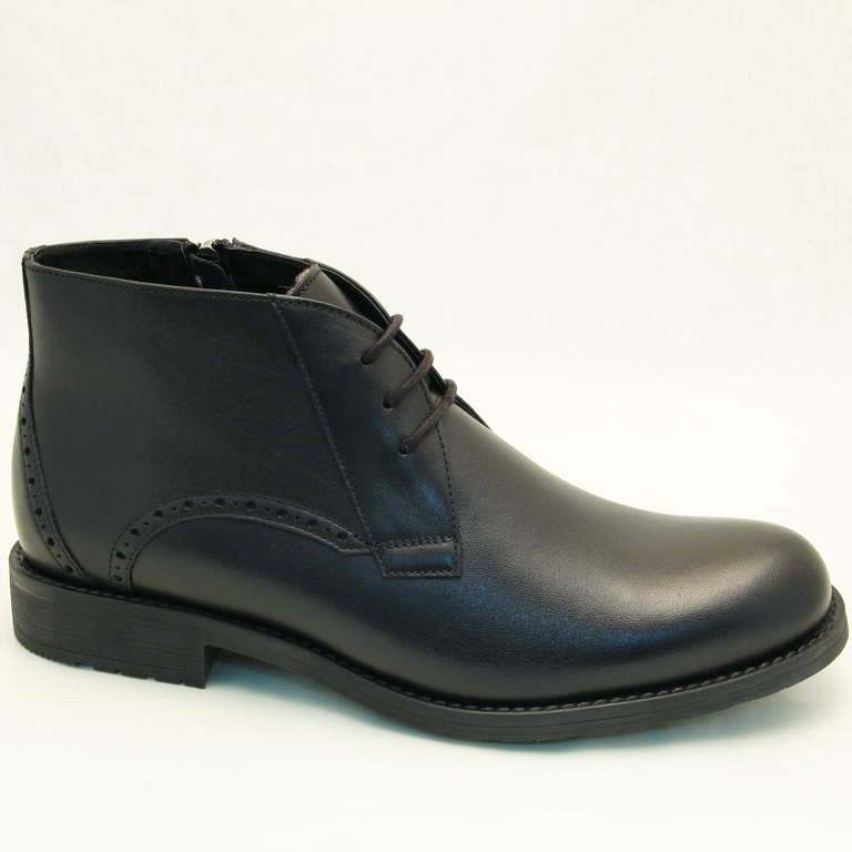 Ботинки Conhpol 8390-0460-00W00-3 кожа-шерсть черные