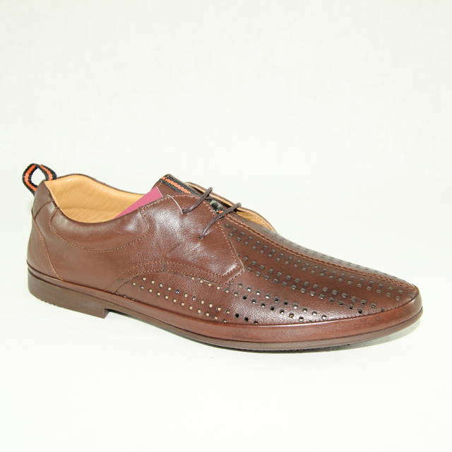 Туфли мужские 9931-608 кожа - кожа коричневые