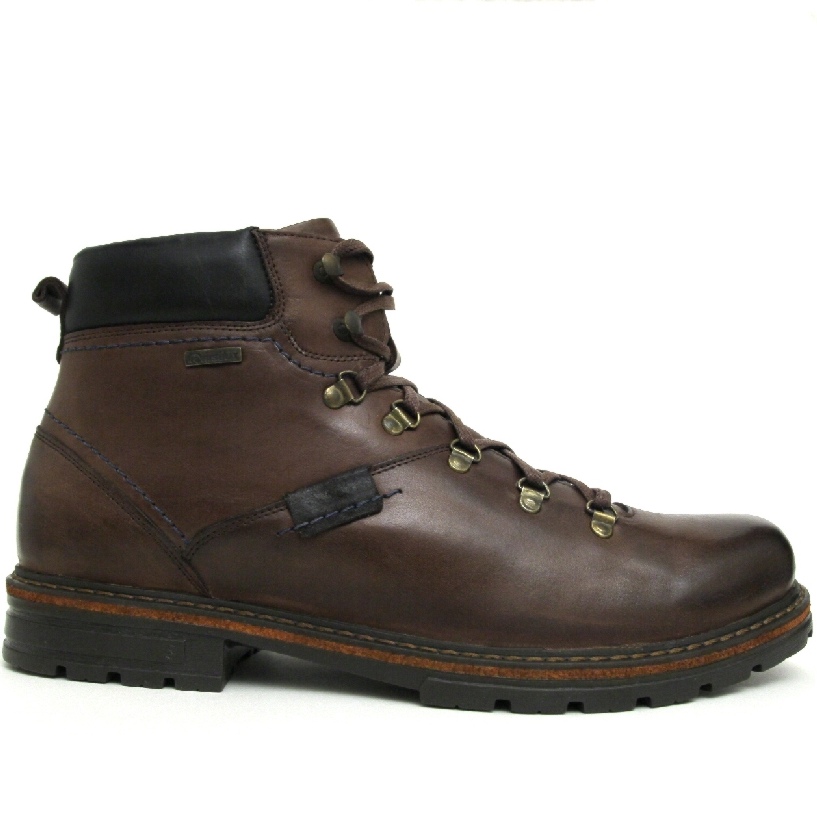 Ботинки Krisbut R6490-2-3 кожа-шерсть тёмно-коричневые