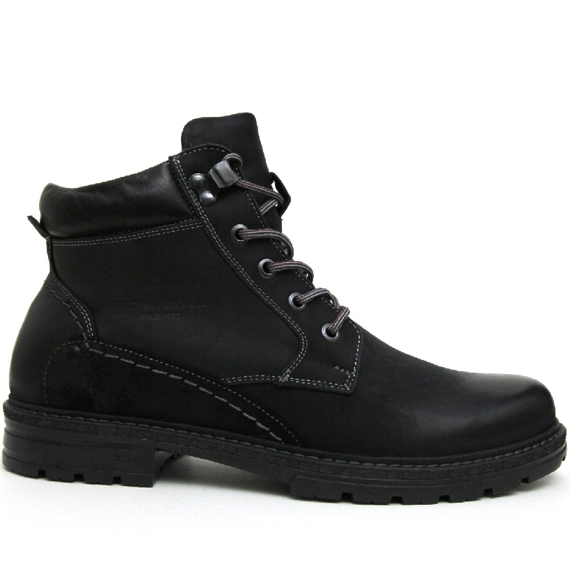 Ботинки Krisbut R6045-5-3 кожа-шерсть черные