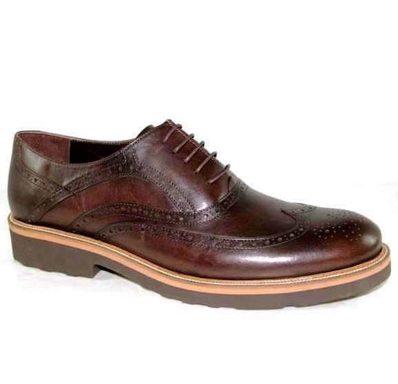Туфли мужские R400-481 кожа-кожа темно-коричневый
