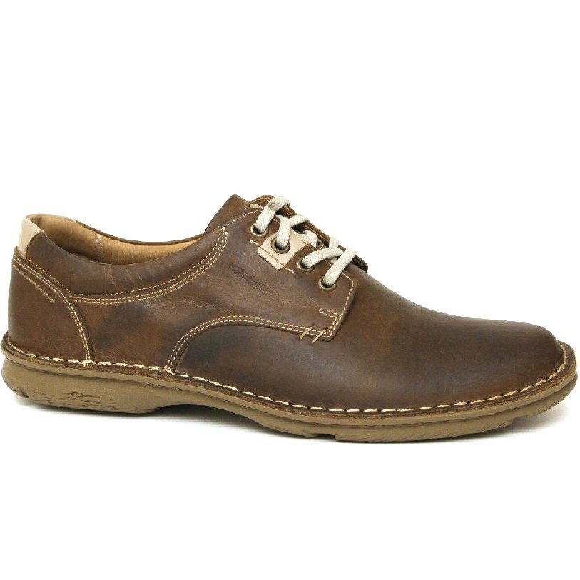 Туфли мужские Krisbut 4590-DBR кожа-кожа тёмно-коричневые