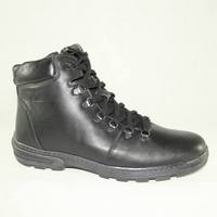 Зимние мужские ботинки на шнурках чёрные