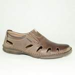 Летние мужские туфли серые коричневые