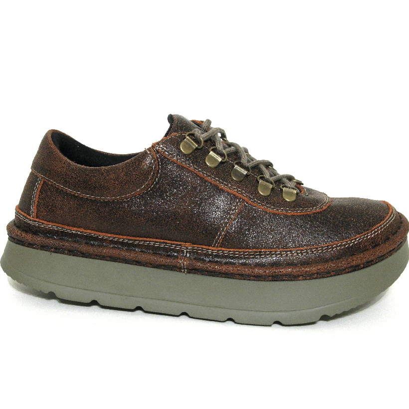 Lesta мужские туфли 131-3927-4229 кожа-текстиль коричневые