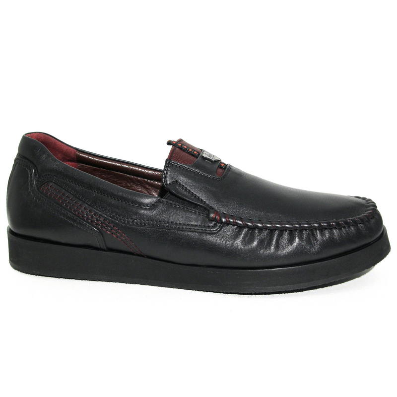 Мокасины мужские R14211-4654 кожа-кожа чёрные
