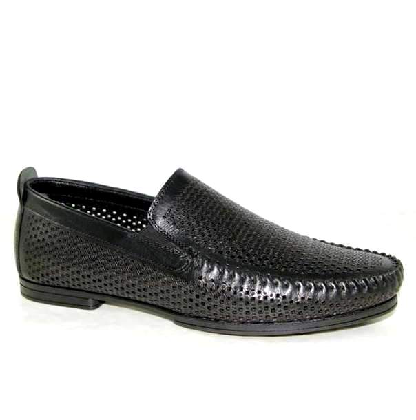 Мокасины мужские 14949-4512 кожа-кожа чёрные