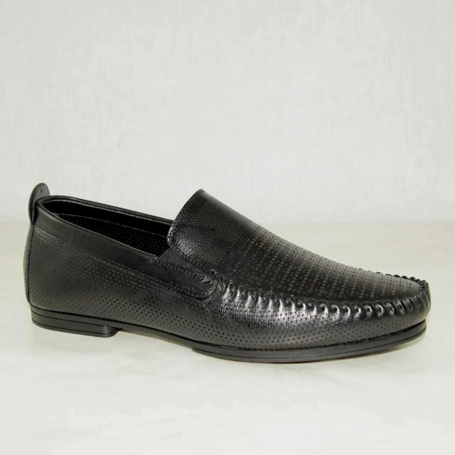 Мокасины мужские 14949-4524 кожа-кожа чёрные