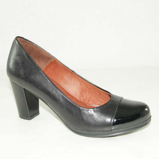 Туфли жен. 2161-KAFFIR-SILK NEGRO кожа-лак-кожа черный