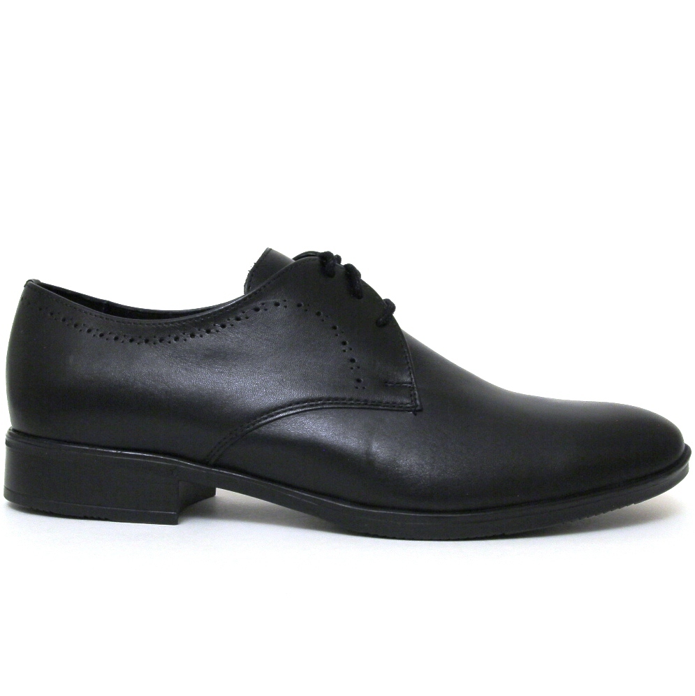 Классические мужские туфли М3328 кожа-кожа черные