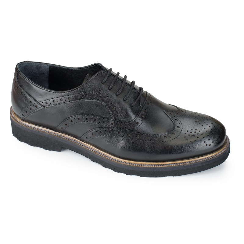 Туфли мужские R400-512 кожа-кожа чёрные