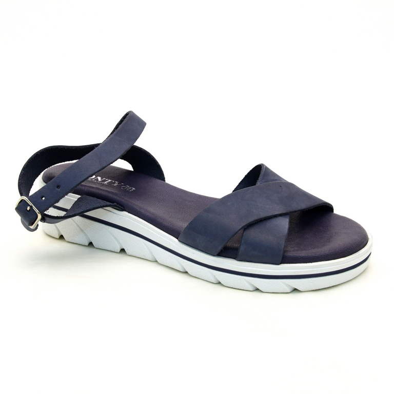 Сандалии женские 4044-NAVY кожа-кожа синие