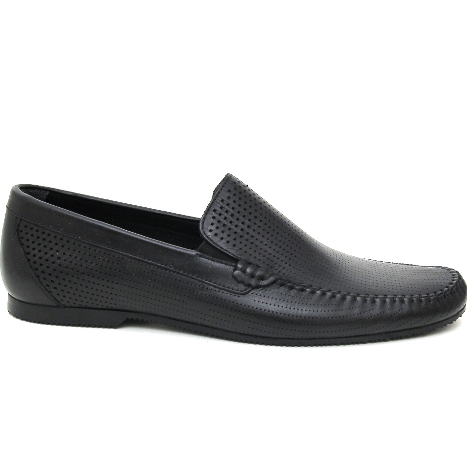 Мокасины мужские R590-1173 кожа-кожа чёрные