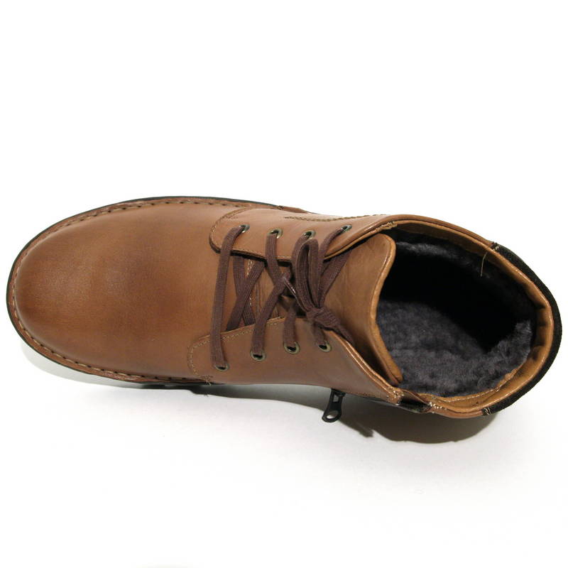 Ботинки Krisbut R6084А-4-2 кожа-мех коричневые 1
