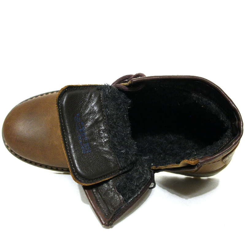 Ботинки Krisbut 6143-3-3 кожа-шерсть рыже-коричневые 1