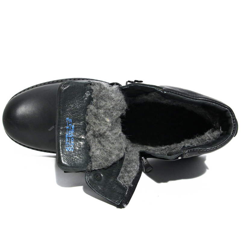 Ботинки зимние Krisbut 6295-1-3 кожа-шерсть чёрные 1