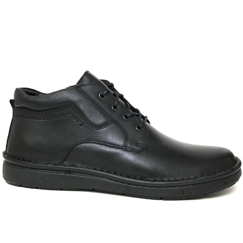 Мужские ботинки Krisbut 6765-1-4 кожа-байка чёрные 4
