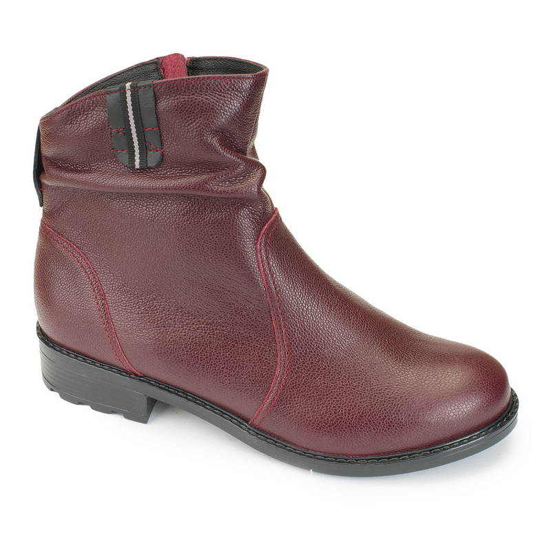 Ботинки женские 7416-5CE-39-4 кожа-байка бордо