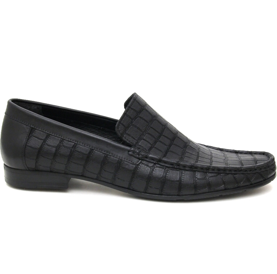 Мокасины мужские R757-2088 кожа-кожа чёрные