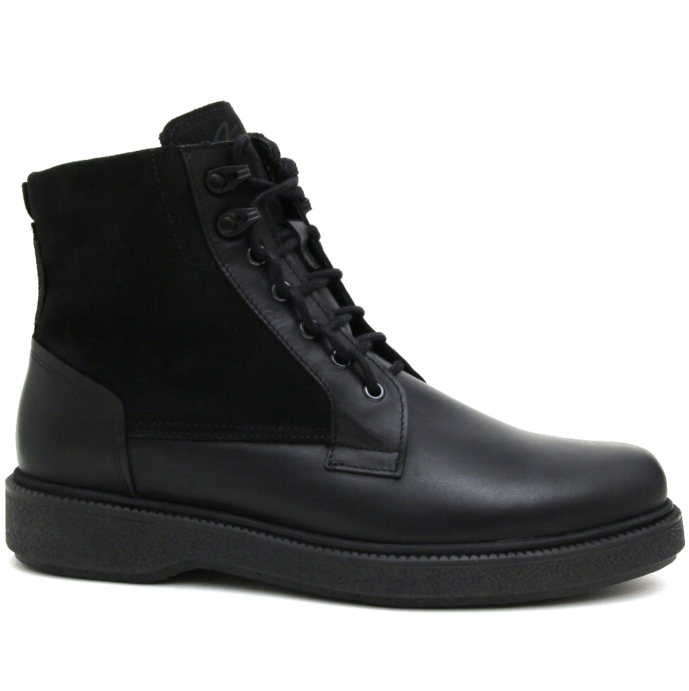 Ботинки Krisbut 6875-1-3 кожа-замша-шерсть черные