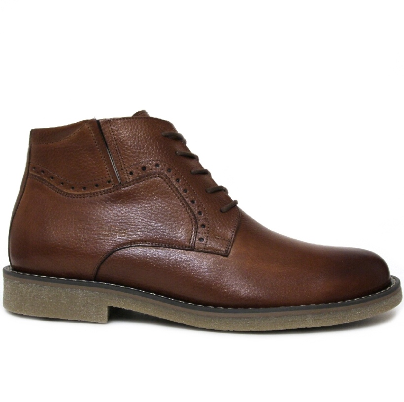 Мужские ботинки 2297-251 кожа-байка коричневые