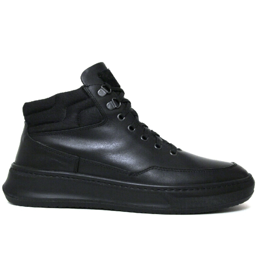 Мужские ботинки Krisbut 6732-3-4 кожа-байка чёрные