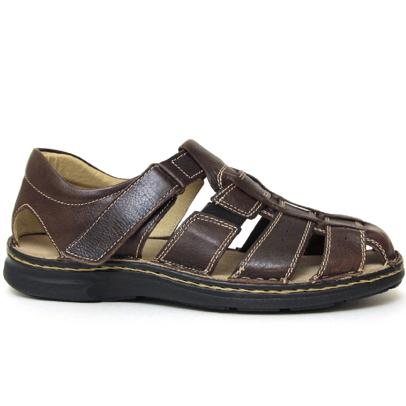 Летние туфли Walking Circles 1440-DBR кожа коричневые